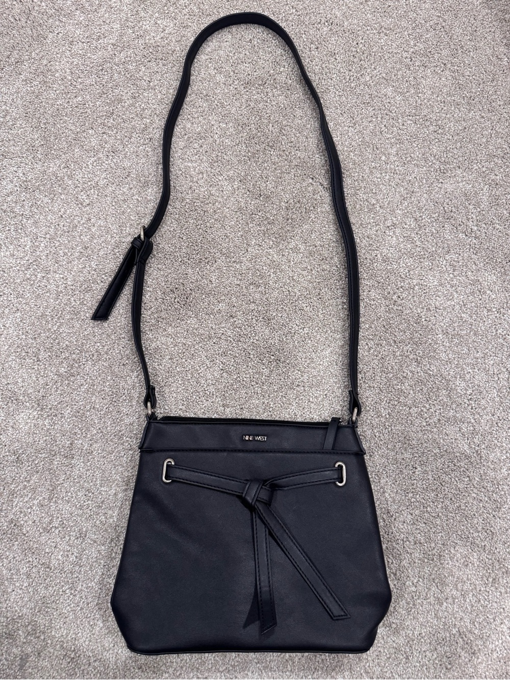 Nine West Black Crossbody with Front Tie Detail